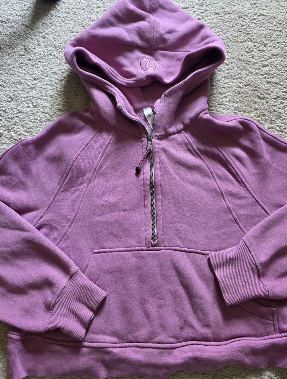 Lululemon Scuba Oversized Half-Zip Hoodie in Velvet Dust XS/S